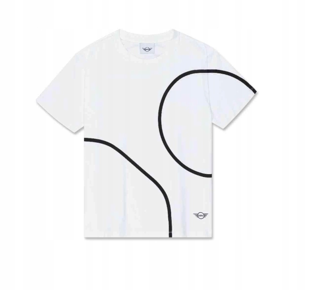 MINI OE Outline Print T-Shirt Damski - biało / czarny S