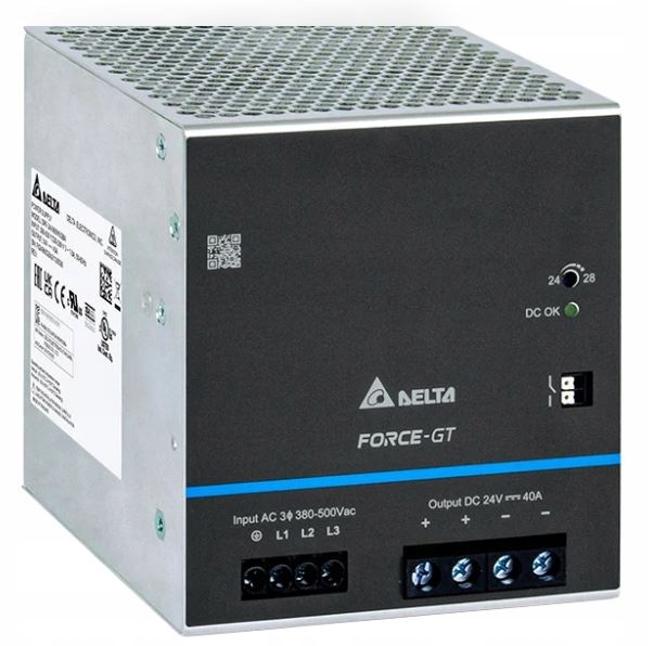 Zasilacz impulsowy na szynę Din Delta 960W 24V/40A, Force-gt