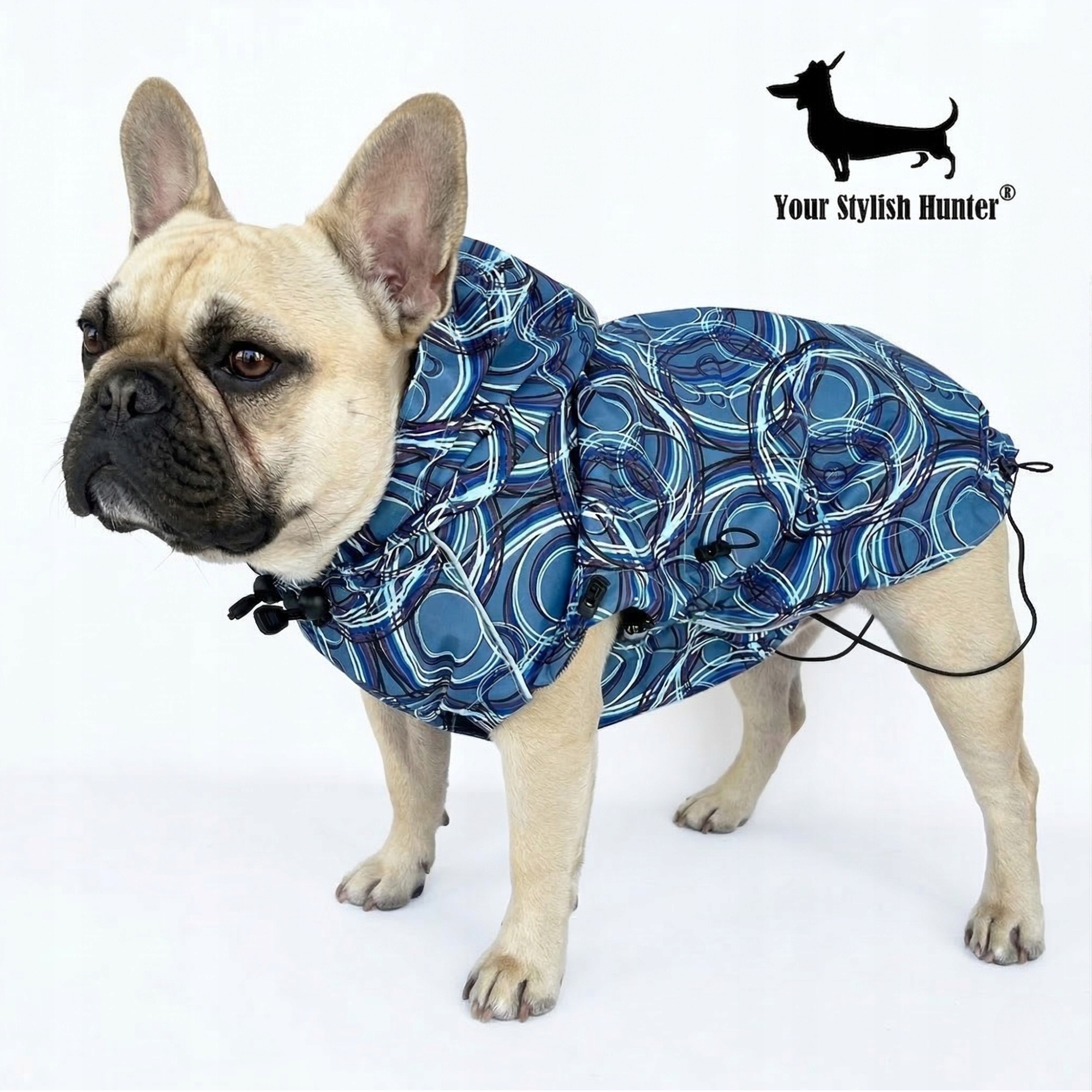 Pláštěnková bunda pro psa francouzského buldočka XL