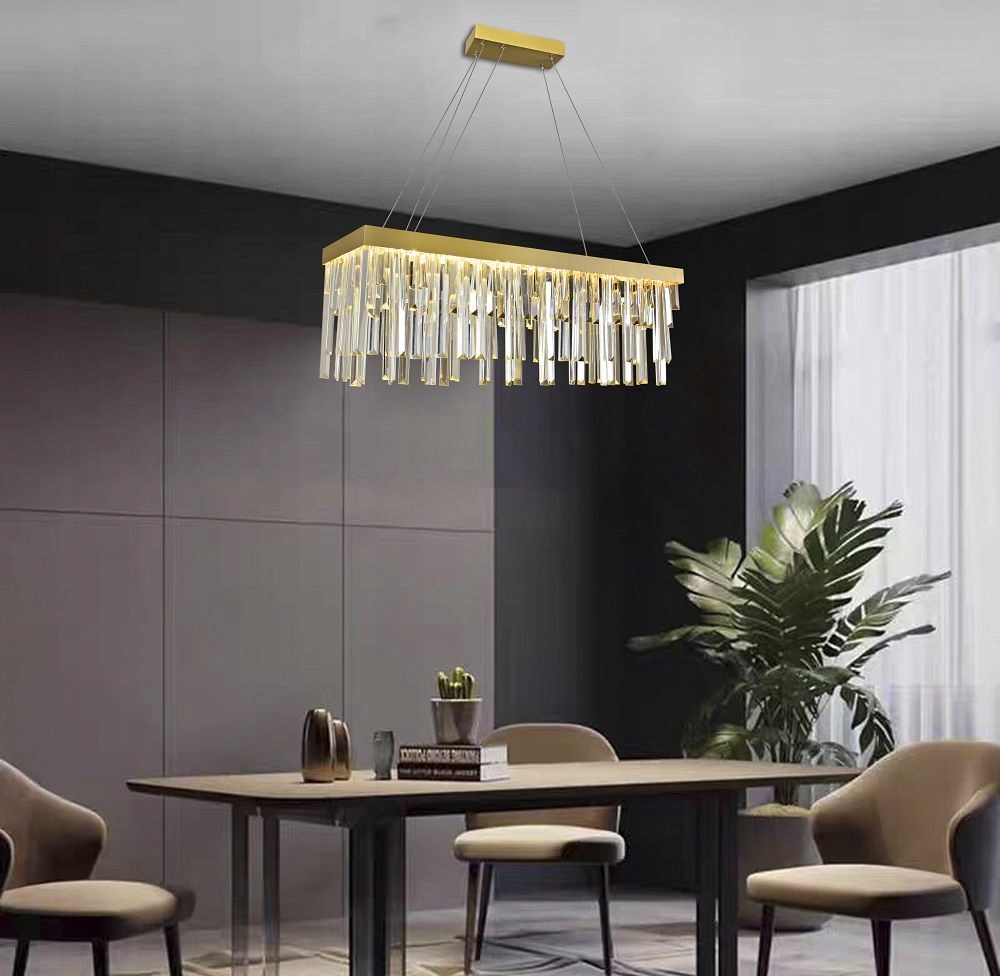 Luxusní lampa ve stylu glamour palácová, závěsná girlanda Lauret zlatá