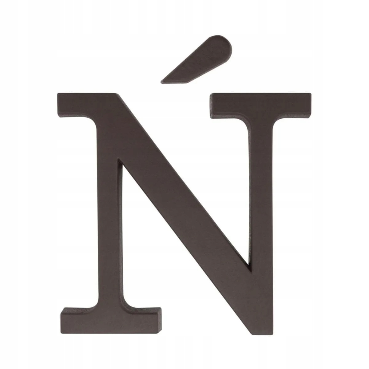 Litera oznaczenie na dom "Ń" brązowa
