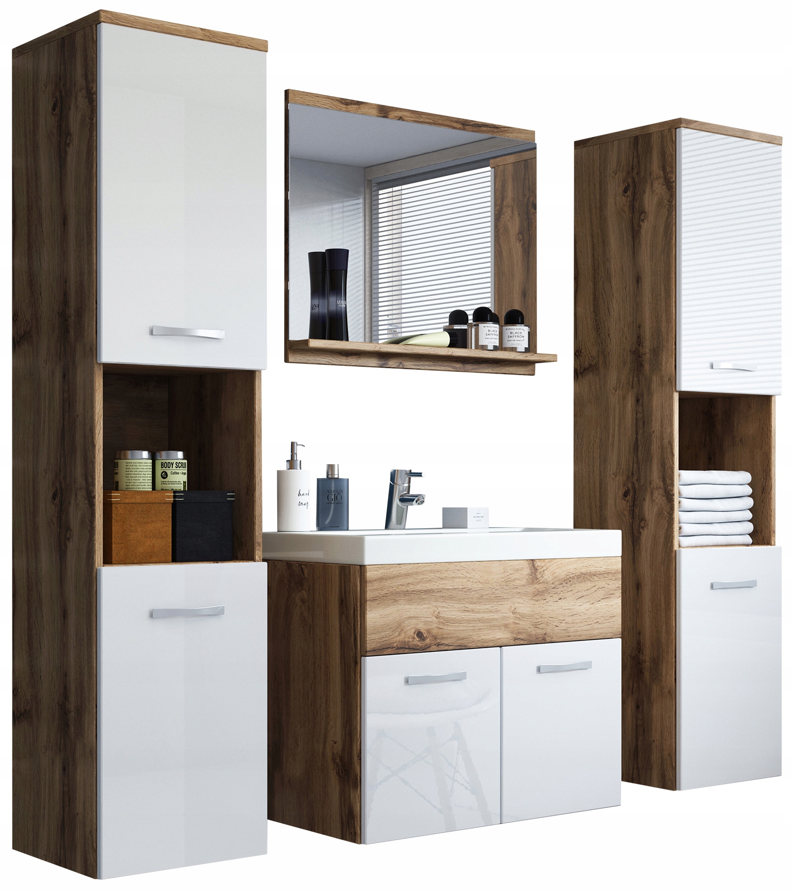 MEBLE ŁAZIENKOWE zestaw z umywalką MONTREAL XL