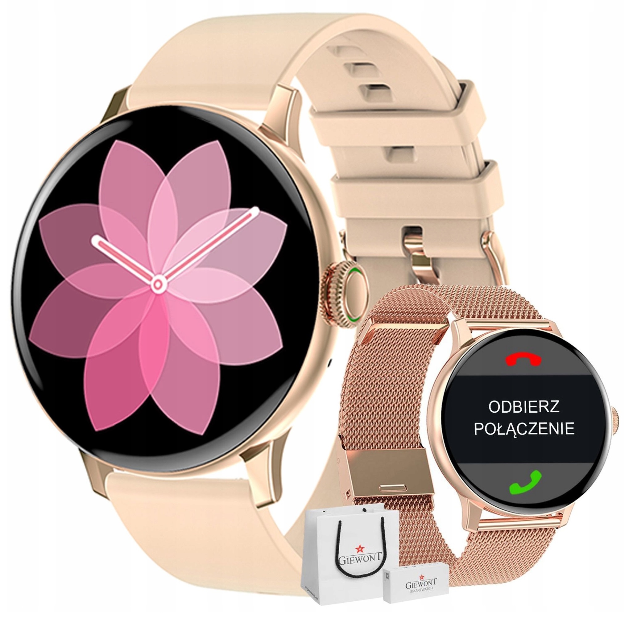 

Smartwatch Damski Rozmowy Ciśnienie Puls Grawer