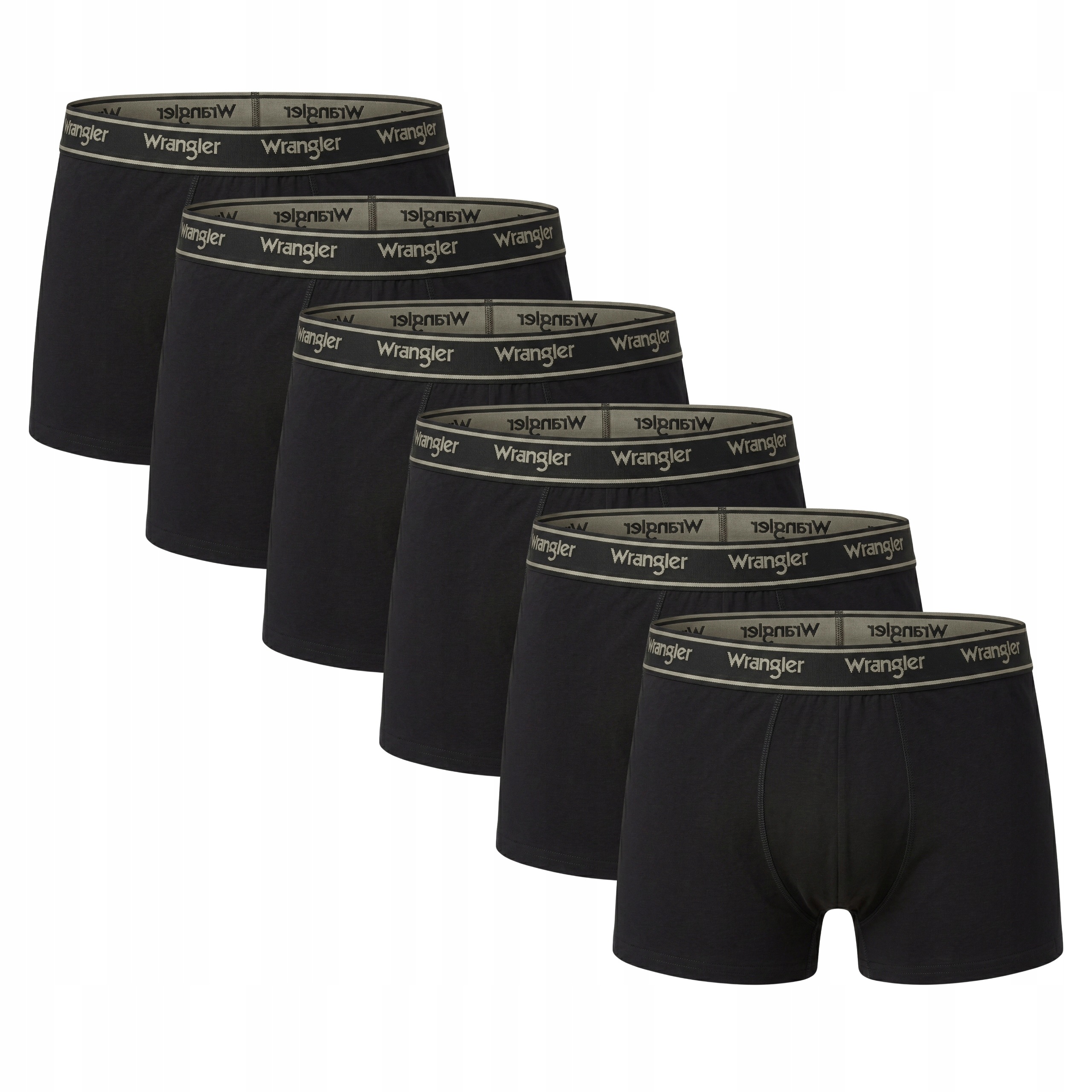 3PAK Pánské boxerky Wrangler Trunks Černé Bavlněné Slipy Pánské 2 ks
