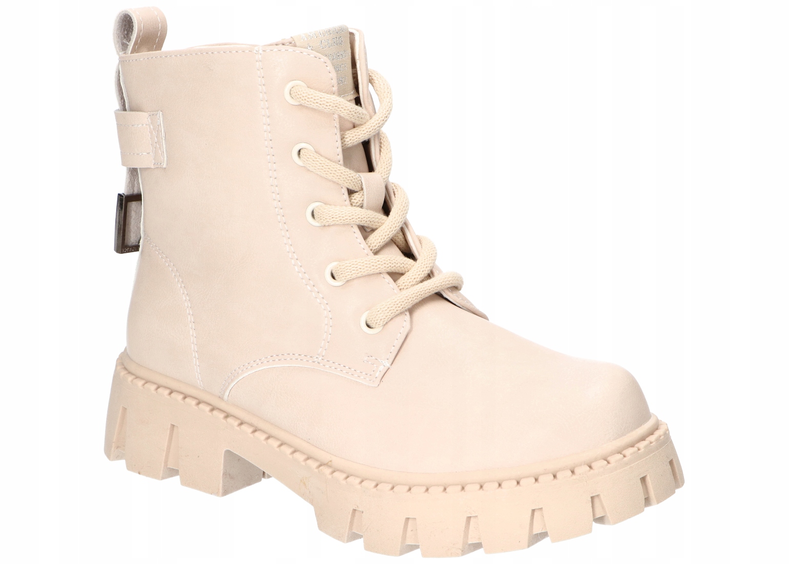 American XD170 Ocieplane Botki Trzewiki Glany Martensy Buty Zimowe Beige 37