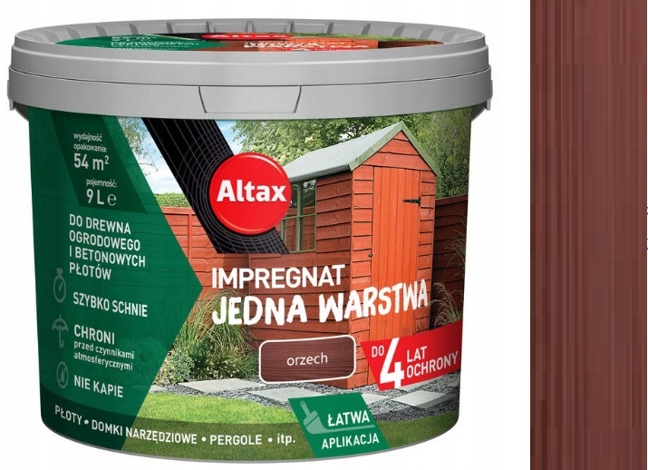 Altax Impregnační Přípravek Na Zahradní Dřevo 9 L Ořech