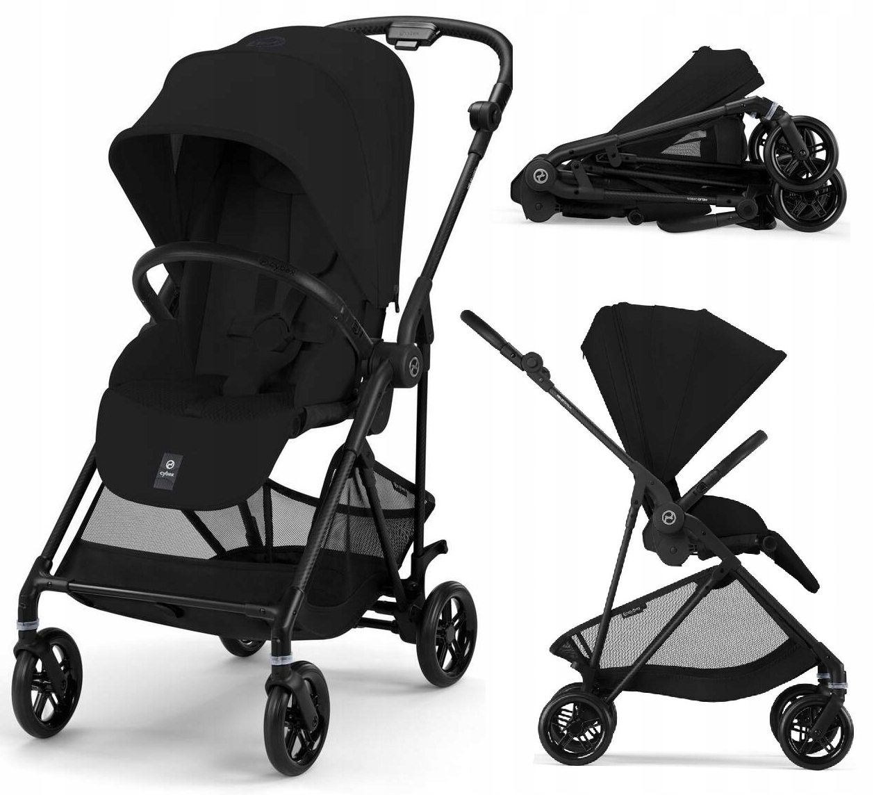 Cybex Melio Carbon 3.0 '25 5,9kg Wózek t/p went oparcie Magic Black