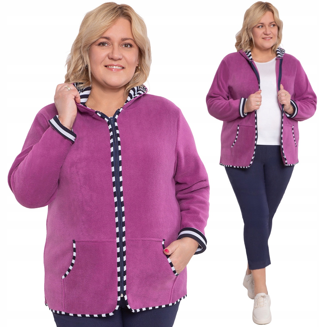 Fialová fleecová mikina 56