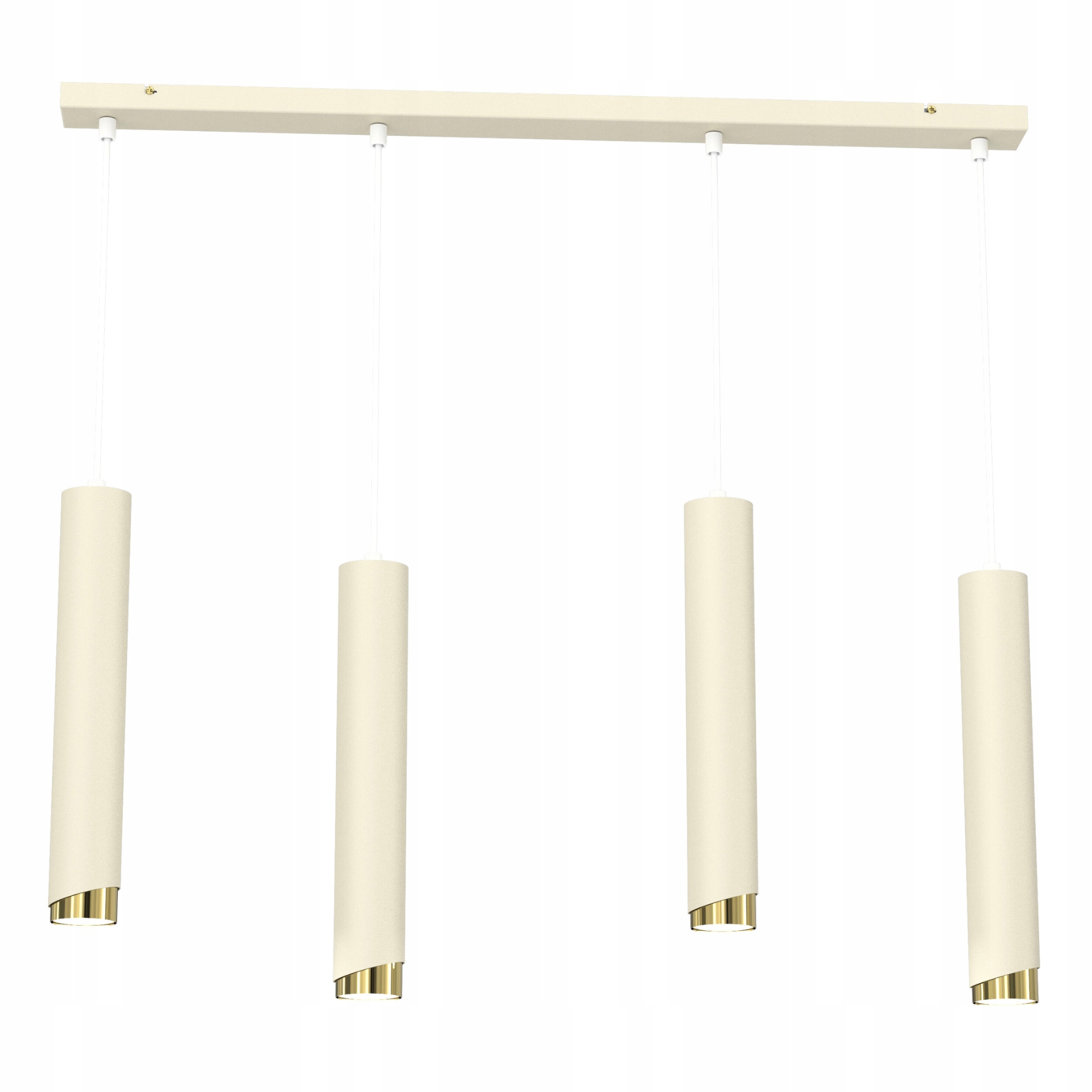 Závěsné Stropní Svítidlo Trubice Kov GU10 Loft Spot Béžová Sopel Kašmírová Led