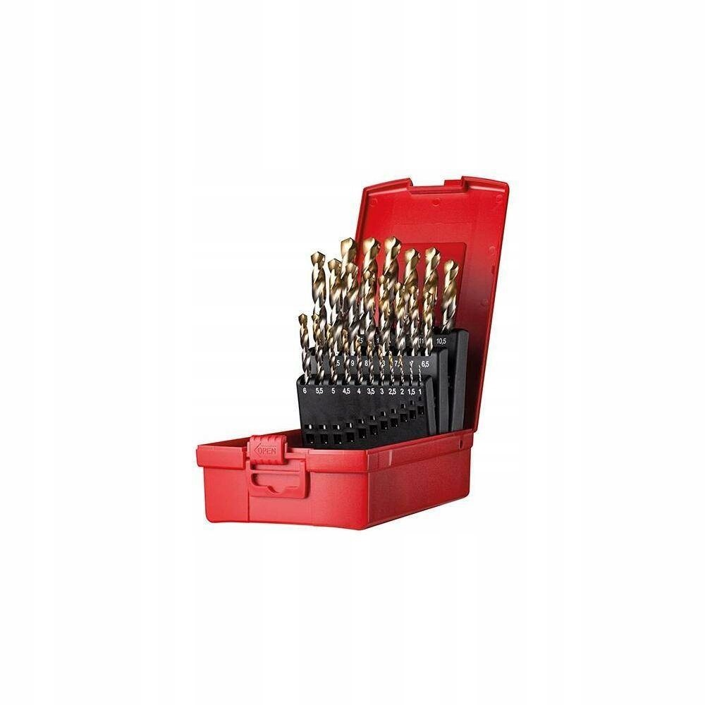 Sada spirálových vrtáků s válcovou stopkou