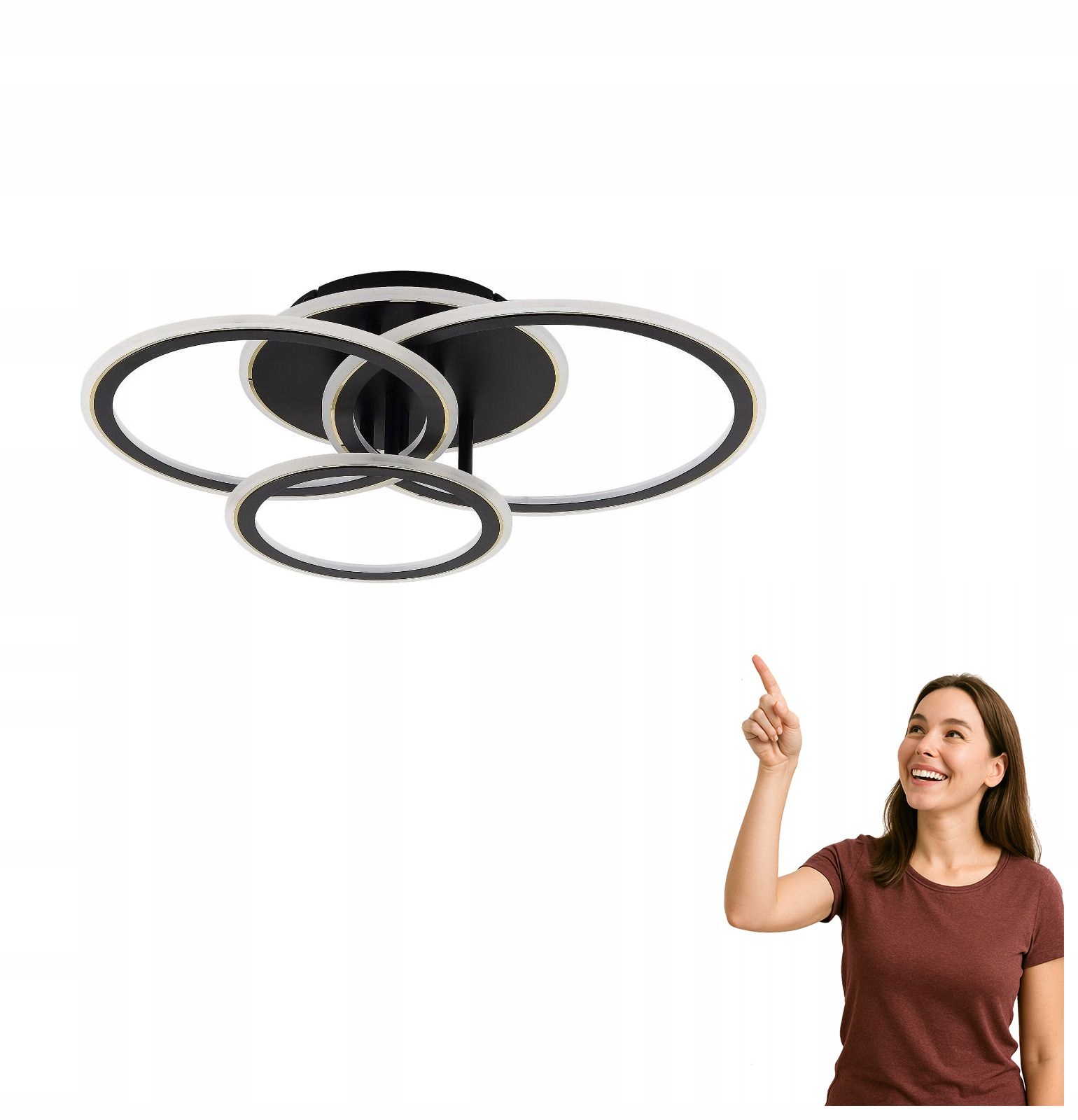 Led stropná lampa 55W Lunar MS238130-BK Zuma Line