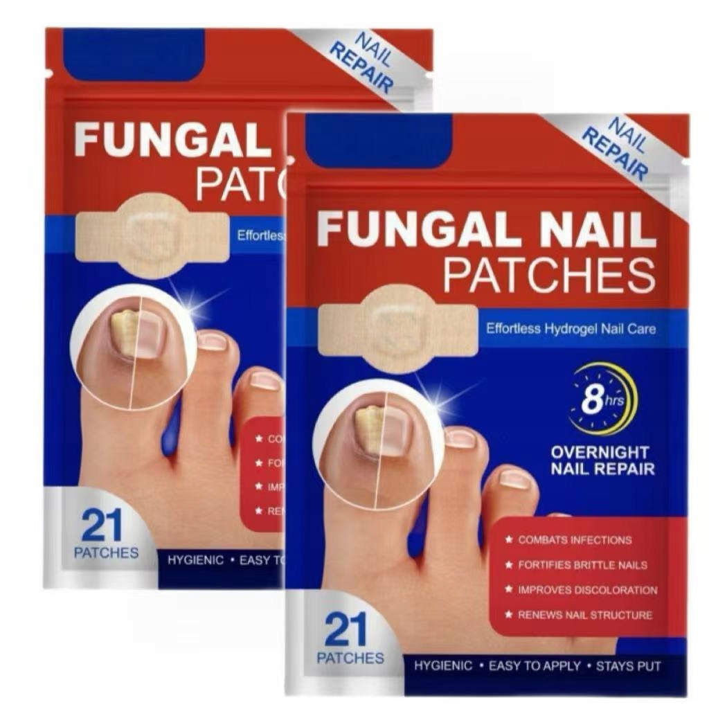 2 balení víceúčelových náplastí na ošetření nehtů na nohou, 8hodinové působení proti plísním