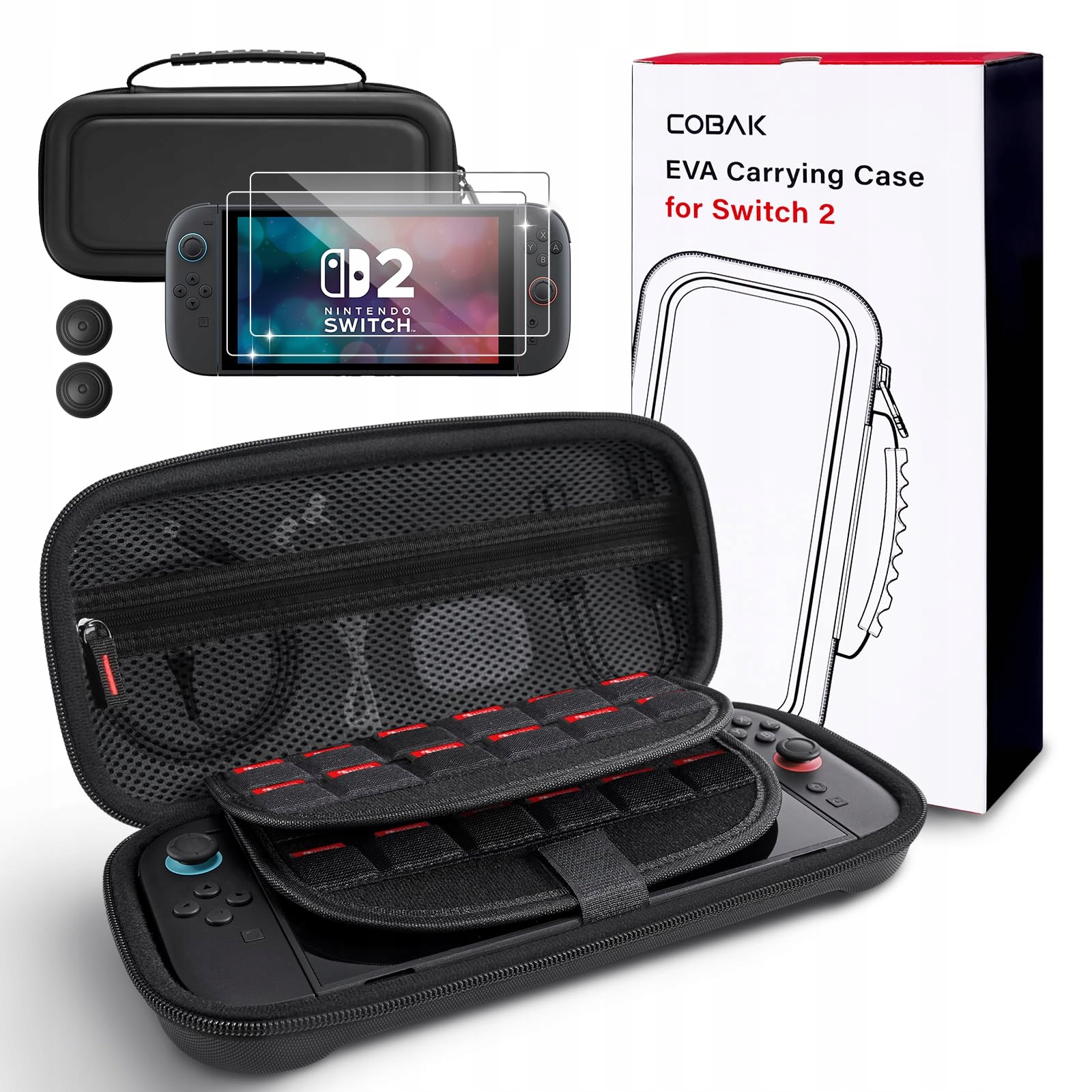 Etui CoBak do Nintendo Switch 2 saszetka na zamek błyskawiczny