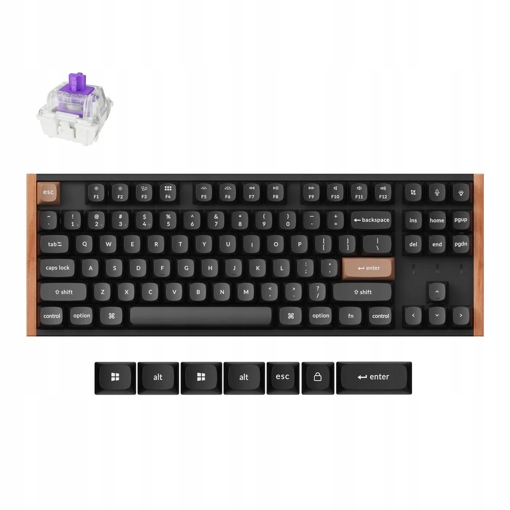 Keychron K8 He Qmk Bezdrôtová magnetická klávesnica Black K8H-F1