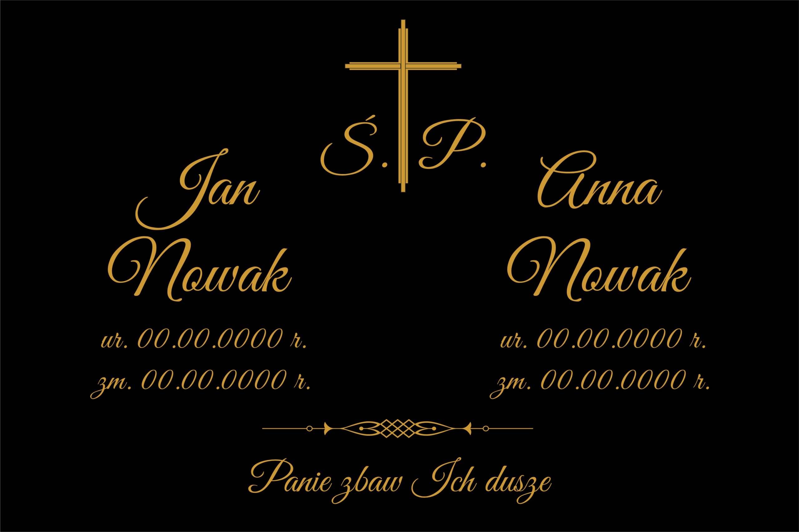 Tablica Nagrobna, tabliczka 30x20cm