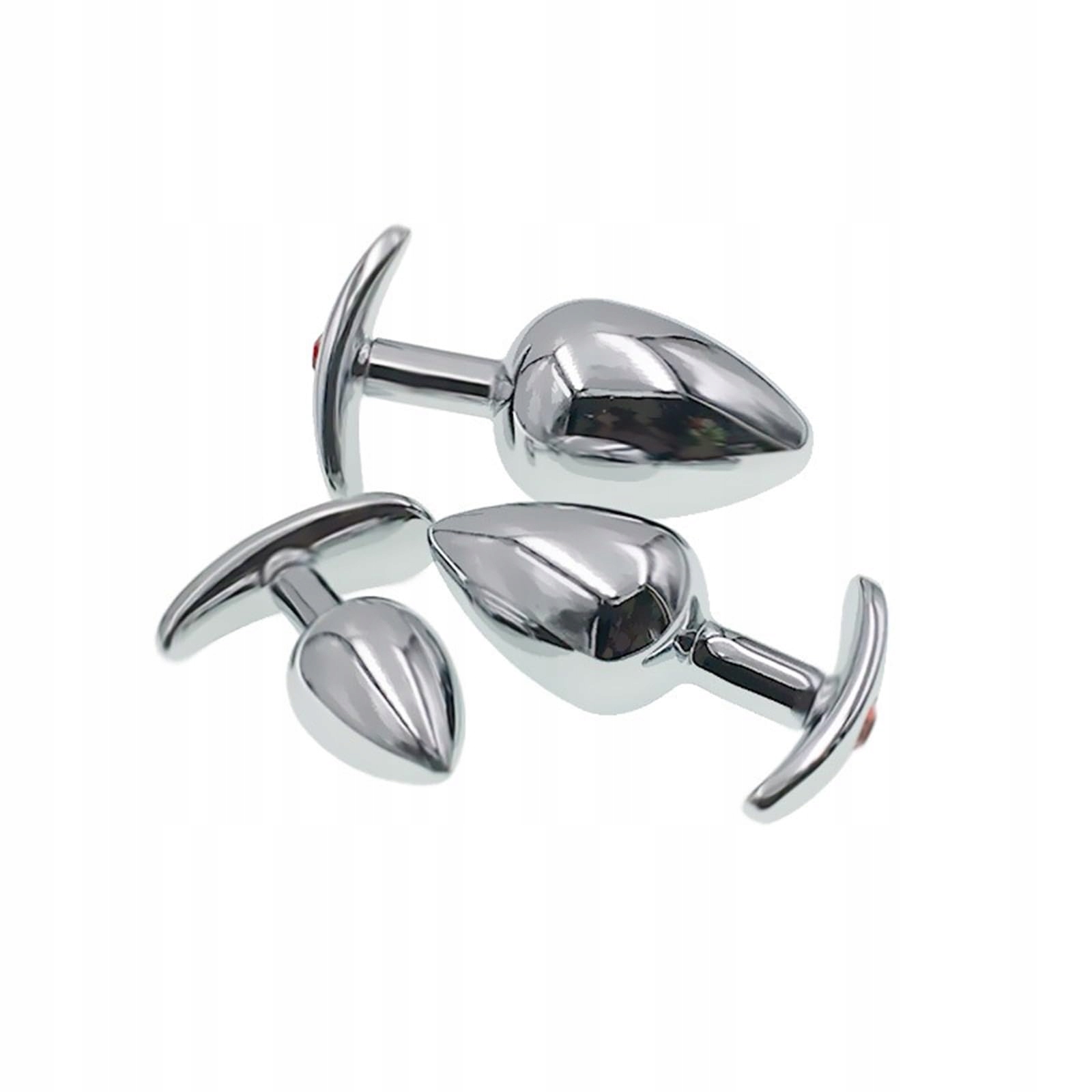 ZESTAW ANALNY METALOWY KOREK Z T-BAR BAZA KRYSZTAŁOWY DIAMENT STYMULATOR — miniatura 7