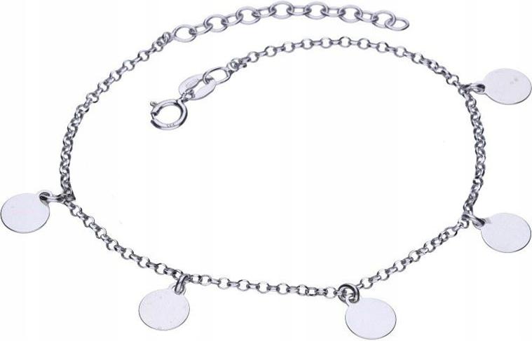 Stříbrný náramek 925 hladké plechy 2,59 g s přívěsky, módní vzor