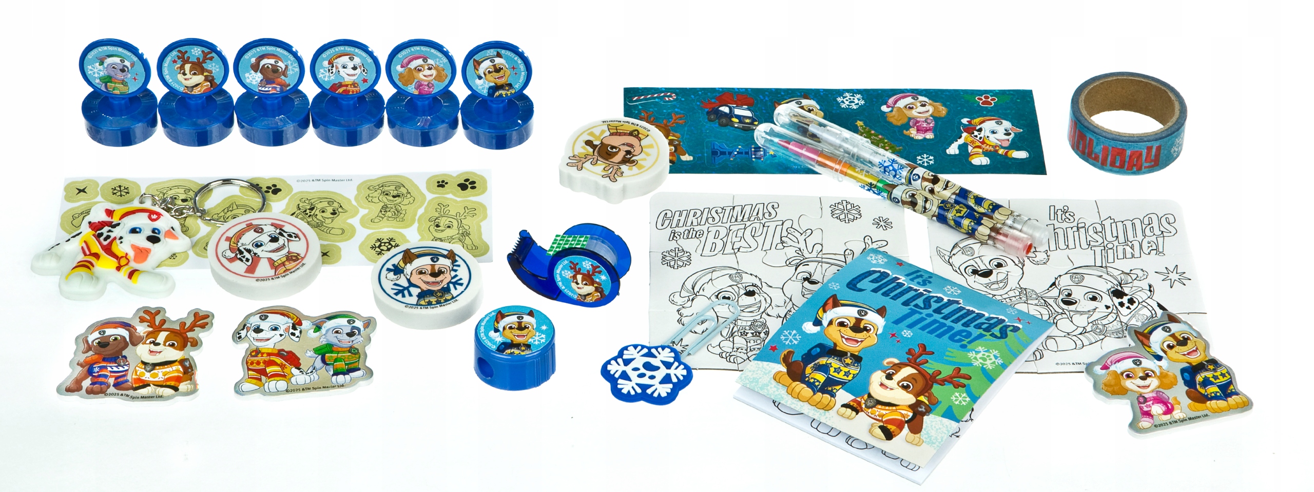 Адвент-календарь Paw Patrol, 24 сюрприза: мини-фигурки, наклейки, штампы — фото 3
