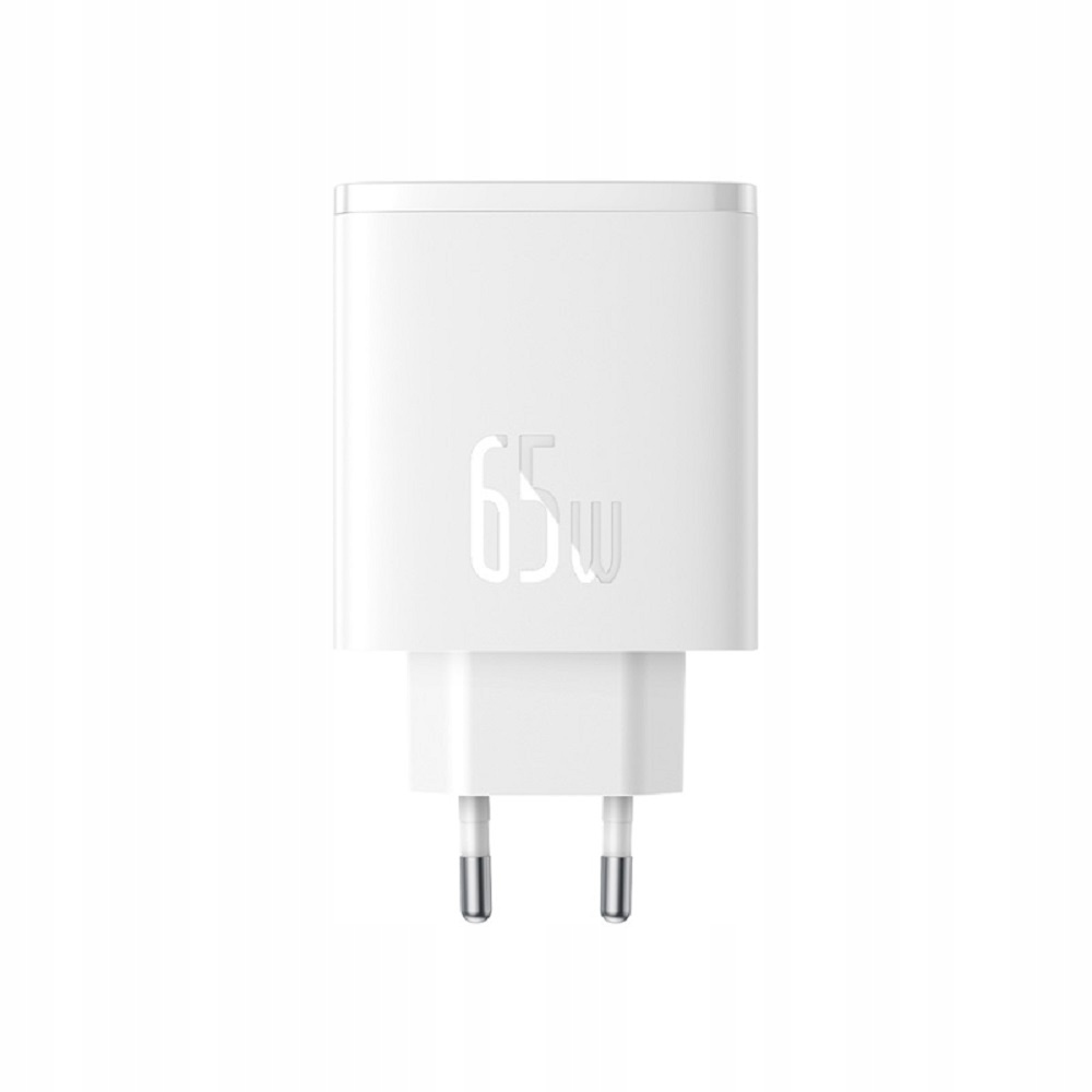 Baseus Rychlá Síťová Nabíječka GaN 65W 2x Usb C Usb Výkonný Napájecí Zdroj 65W