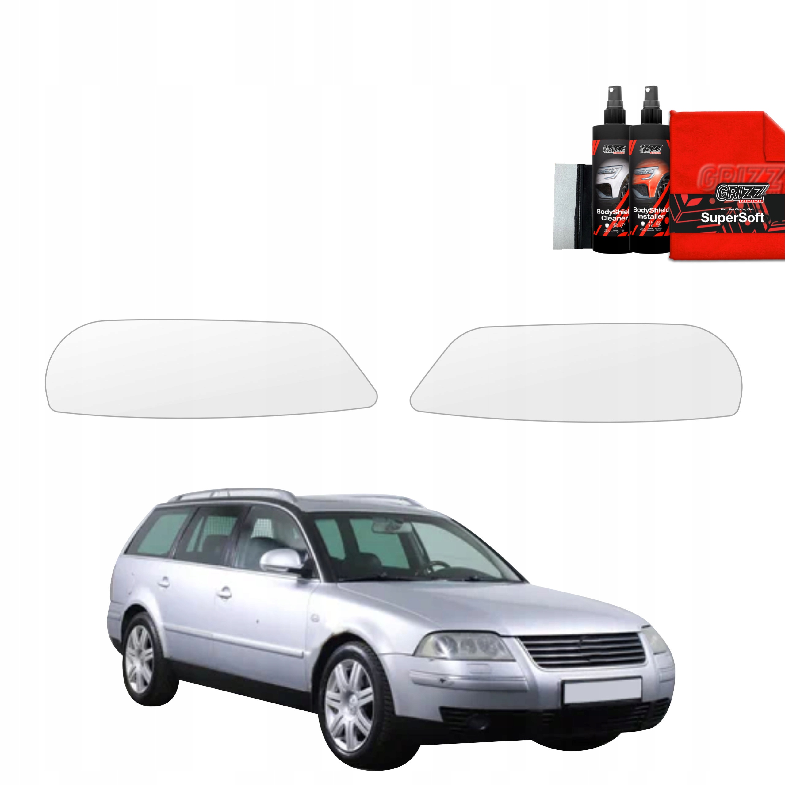 2v1 Fólie Ppf dýha na lampy pro Vw Passat B5 Variant Facelift (2000-2005)