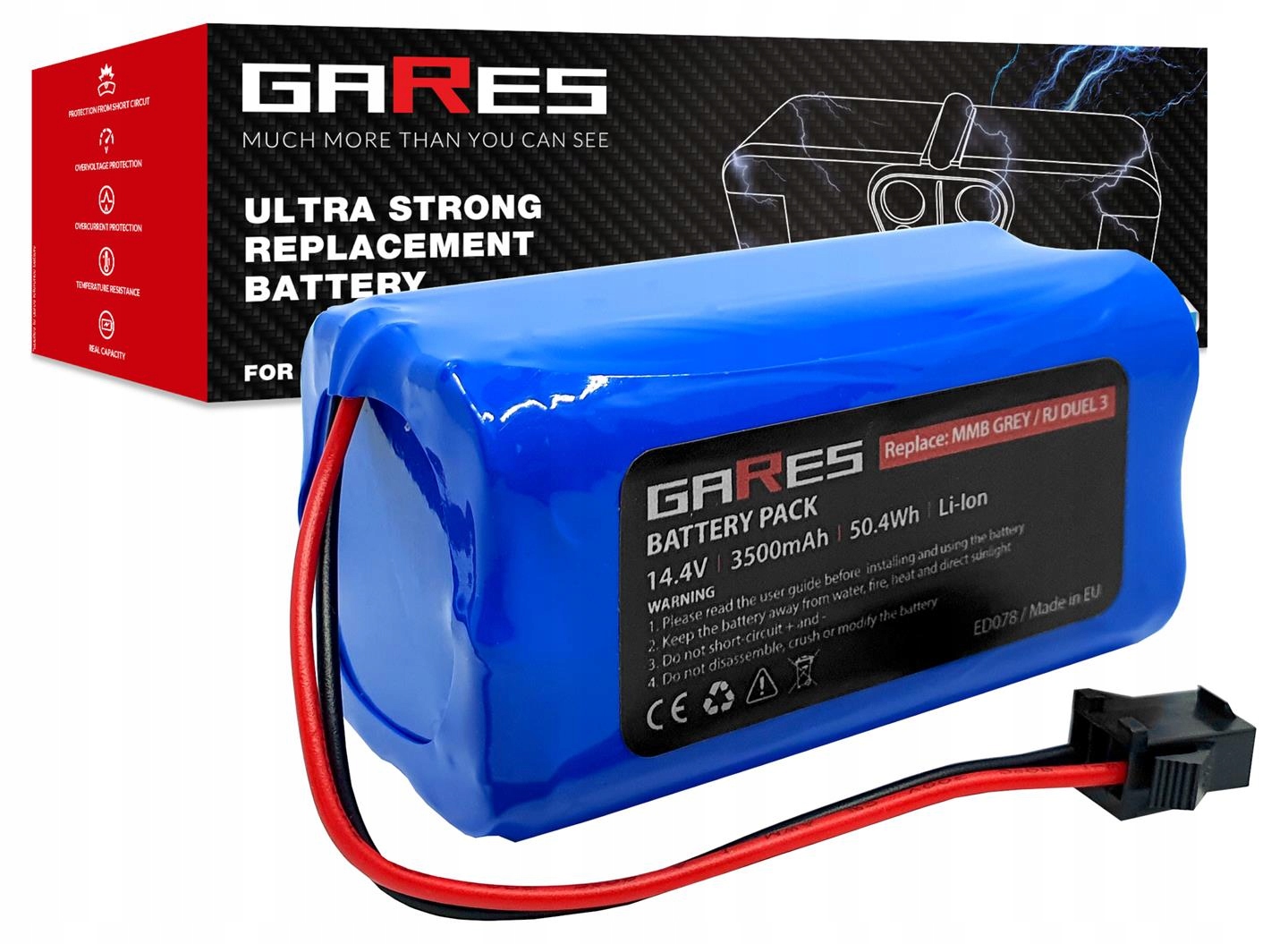 Akumulátor Gares pro Proscenic 850T 850P 850T/P 14,4V 3,5Ah 3500 mAh