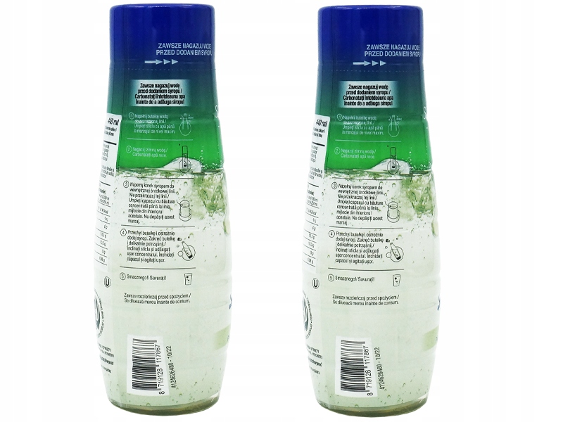 6x SYROP KONCENTRAT LEMON LIME DO SATURATORA SODASTREAM 9L NAPOJU z 440ml Pojemność 440 ml