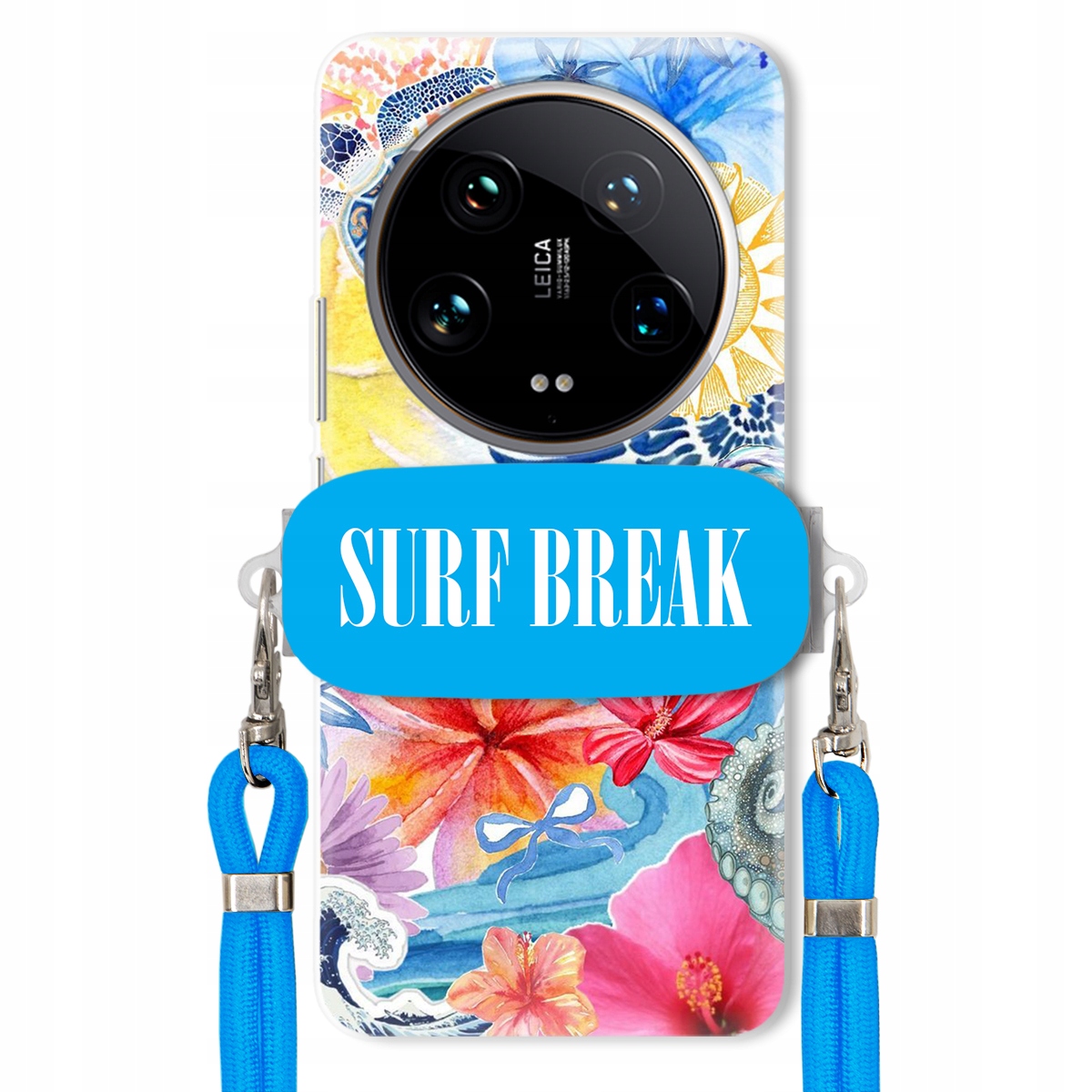 Puzdro pre Xiaomi 14 Ultra Crossbody Blue držiak Surf Break Lata