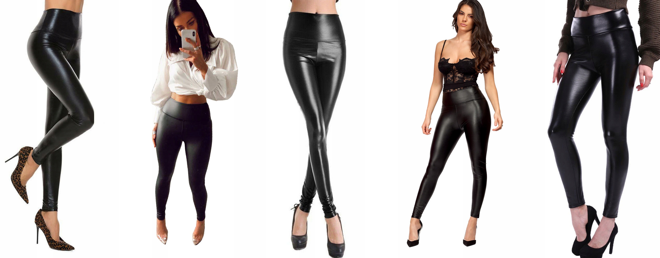 LEGINSY LATEX RURKI SKÓRZANE SPODNIE GETRY LATEKS Fason rurki