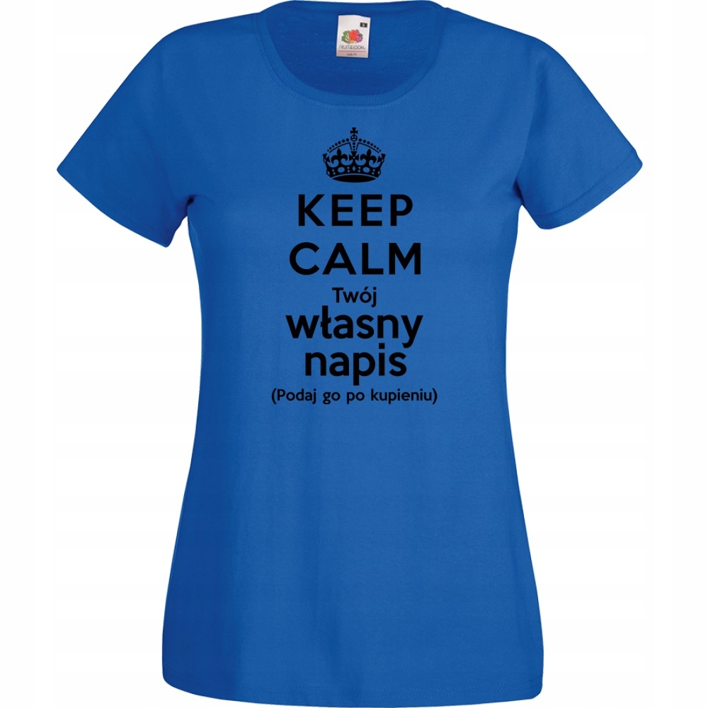 

Koszulka z nadrukiem keep calm and prezent L niebi