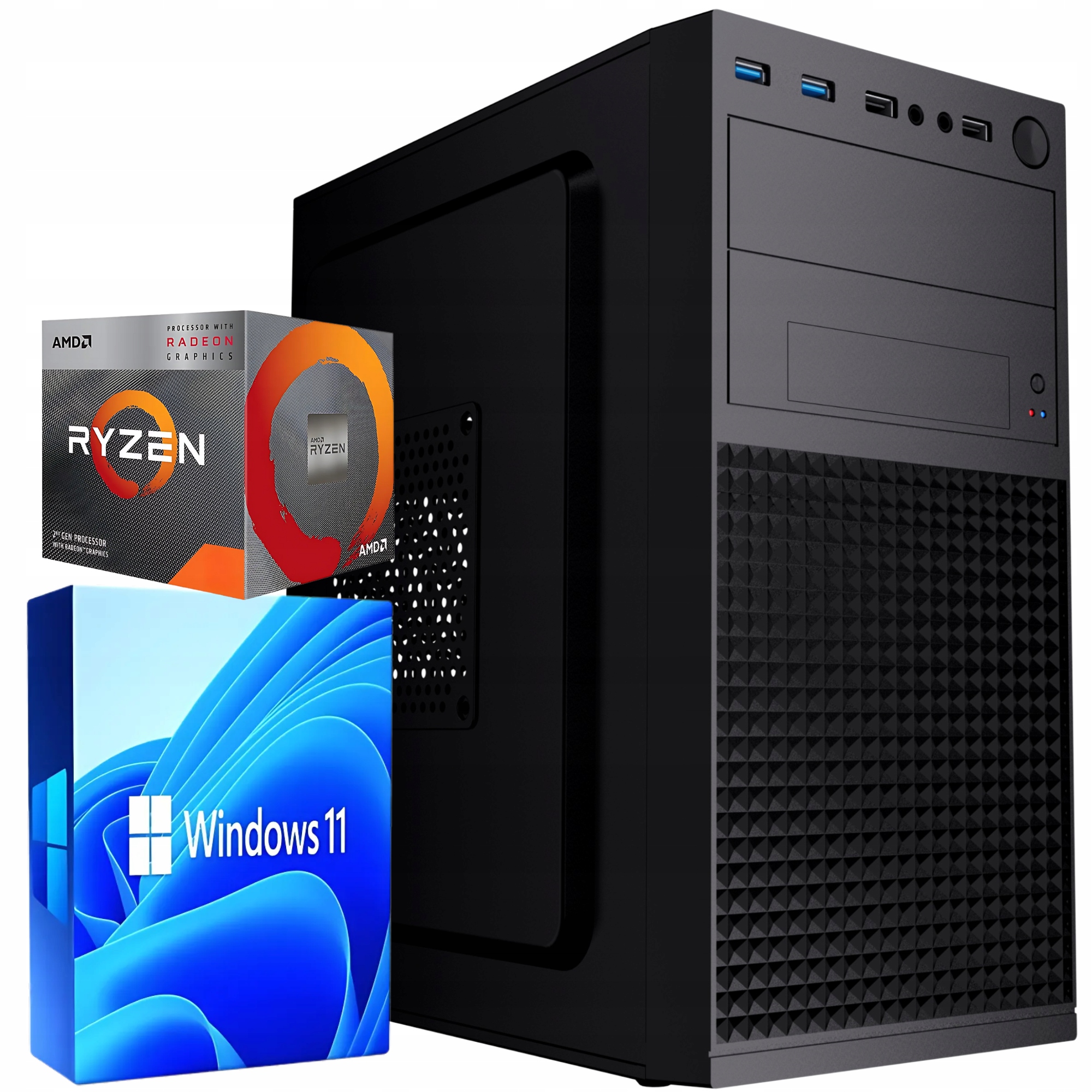 Stolný počítač Amd Ryzen 3 Radeon Vega 16GB Ram 512GB Ssd Windows 11