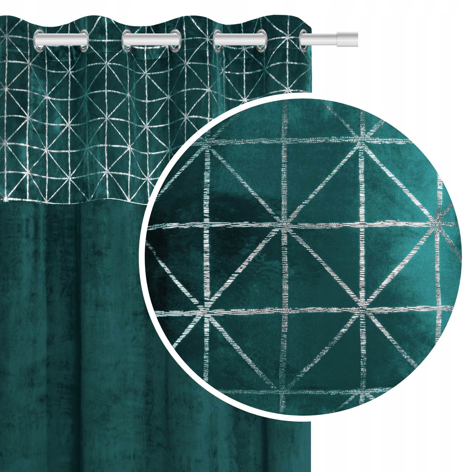 

Turkus Zaciemniająca Zasłona Welur 140X250 Glossy