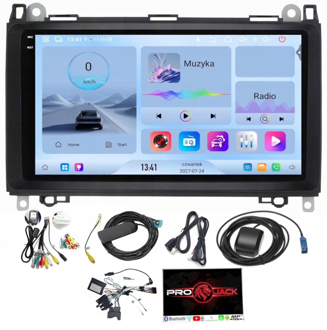 Rádio Navigácia Carplay Gps Android Mercedes W169 W245 05-11 4GB 64GB Sim