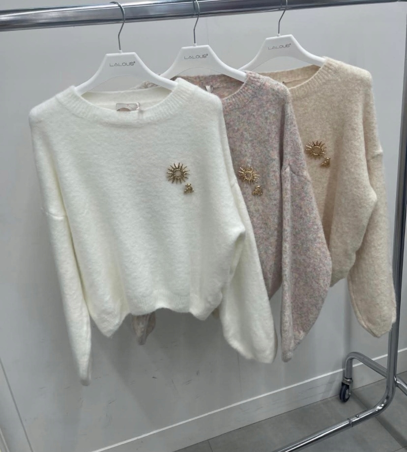 Dámský svetr Bílý Krémový Velikost Uni. Značky Lalous Polský Výrobce