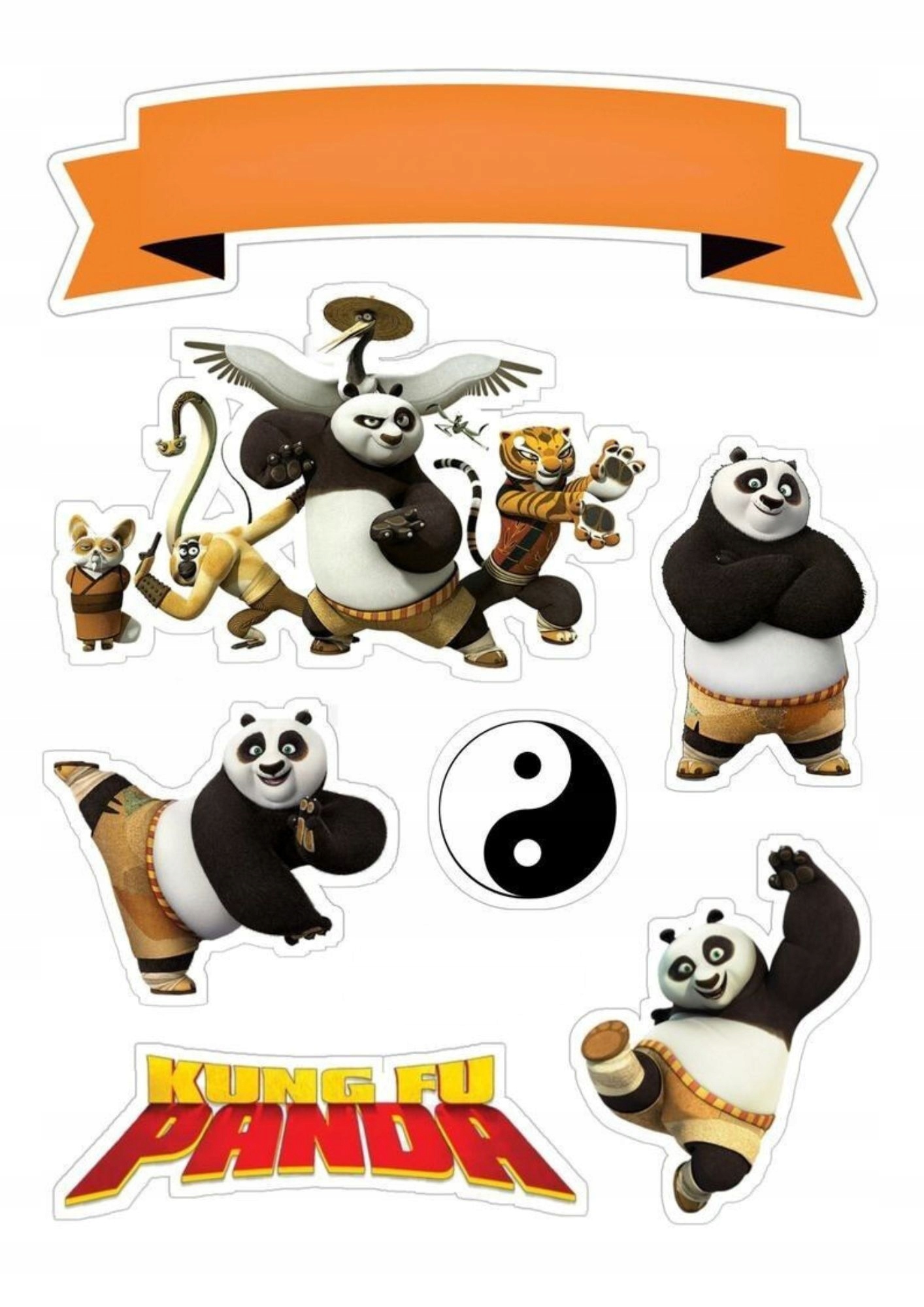 Wydruk na masie cukrowej Kung Fu Panda Imię