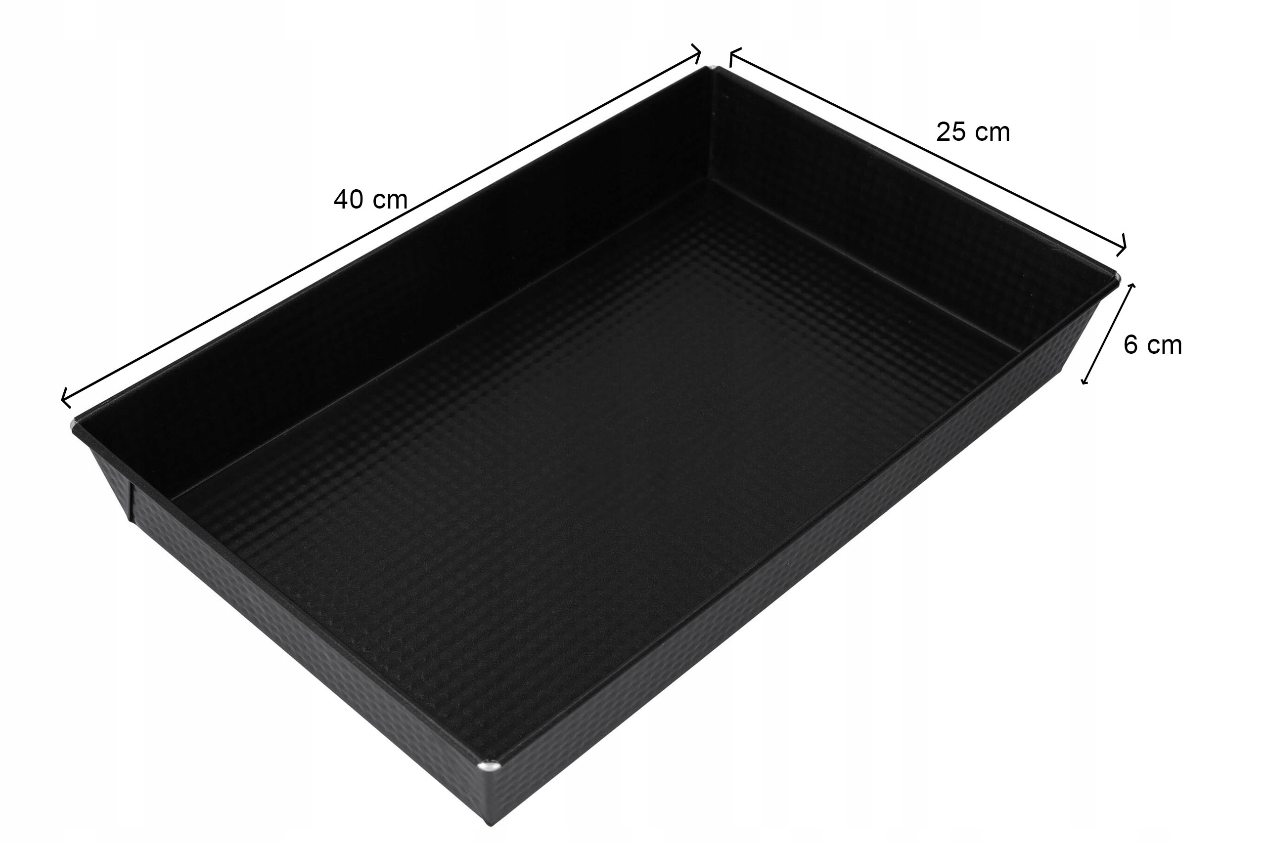 BLACHA DO PIECZENIA DUŻA PROSTOKĄTNA 40x25x6 CM KLASYCZNA I PRAKTYCZNA EAN (GTIN) 5903822657337