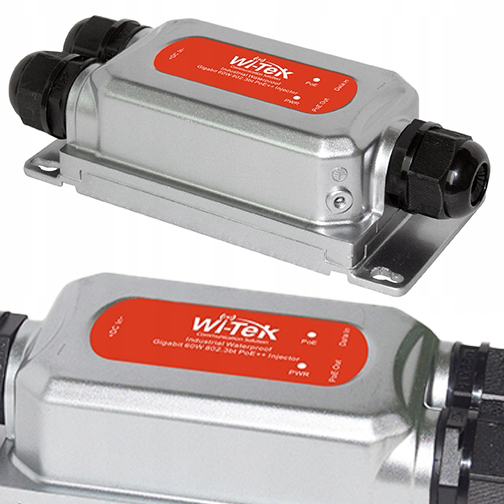 Venkovní Injector Poe Extender 3 porty 3xGbit 1xPoE In 2xPoE Out 60W IP68