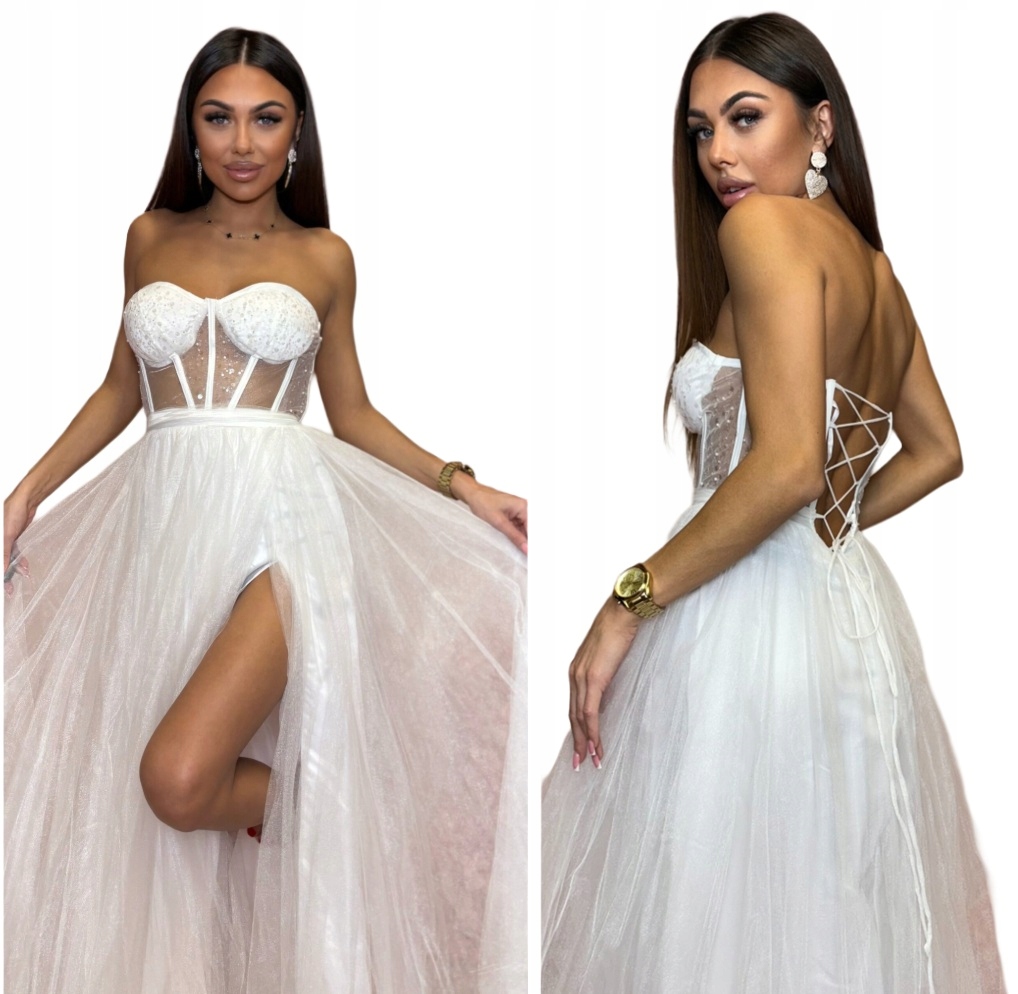 Casino Dlouhá Tylová Svatební Šaty princezna s Gipiurou svatební S