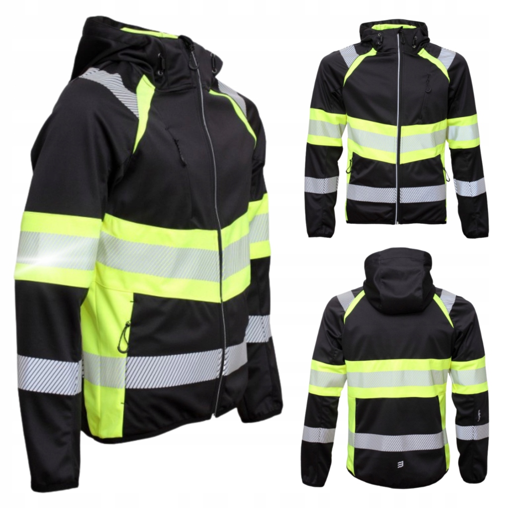 Kurtka Robocza Bhp Odblaskowa Lekka Z Kapturem Żółta 2XL