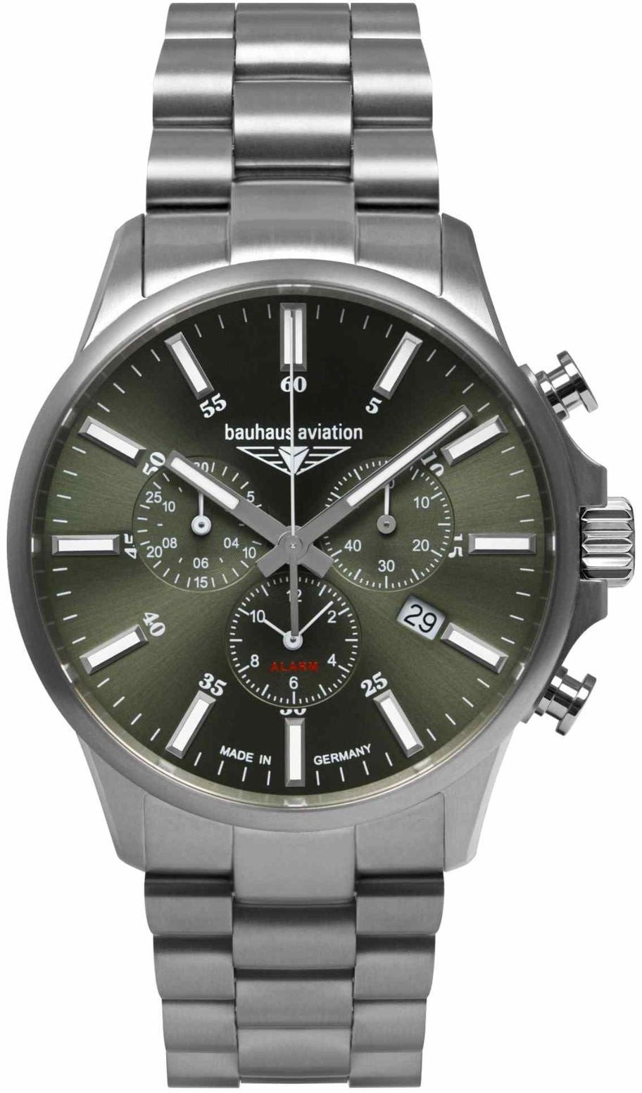 Nové Originální Pánské Hodinky Bauhaus 2880M-4 Aviation Titanium Chronograf