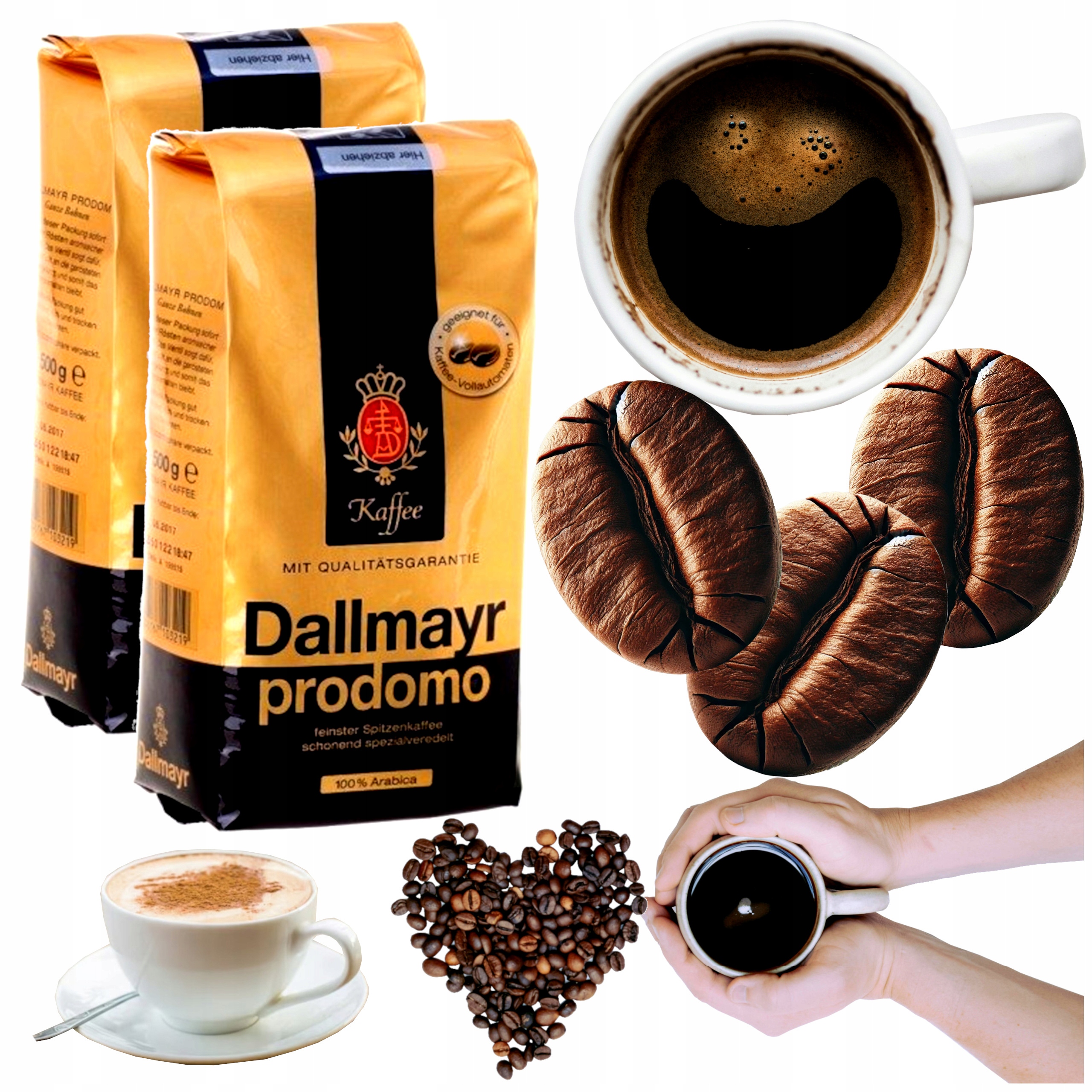 Kawa ziarnista Dallmayr Prodomo 2x 500 g 100 % Arabica etiopia do ekspresu