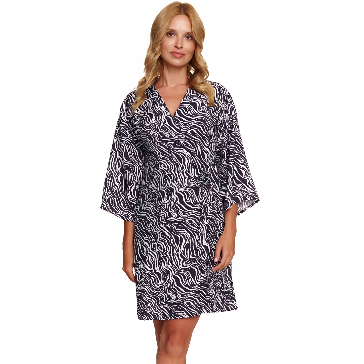 Doctor Nap SWW.7169 miami grey kimono viskóza šedá Noční Župan M