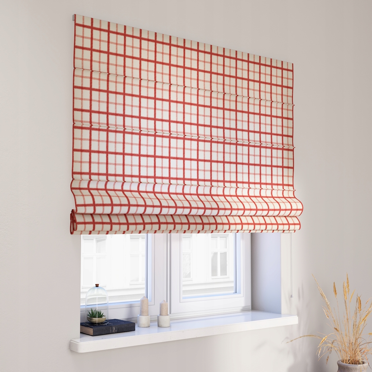 Hotová římská roleta Capri 160 x 170 cm červená