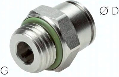 Přímá zástrčková spojka G 1/8" – 4 mm nerezová ocel