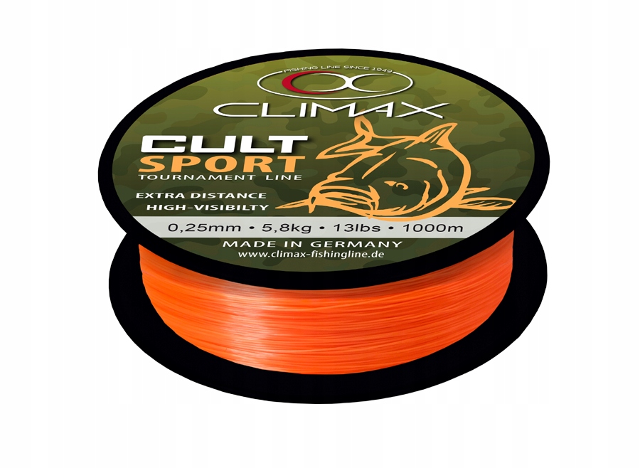 Climax Żyłka Cult Carp Sport 0,30mm 1000m 8,3kg Fluo Orange