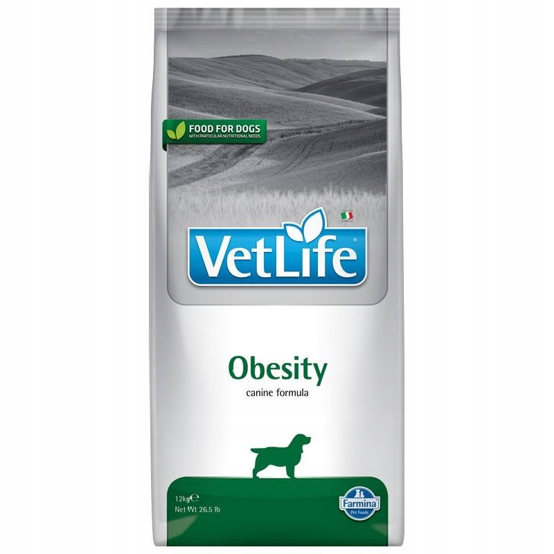 Levně Farmina Vet Life Obesity Dog 12 kg Dietní suché Krmivo pro psa s nadváhou