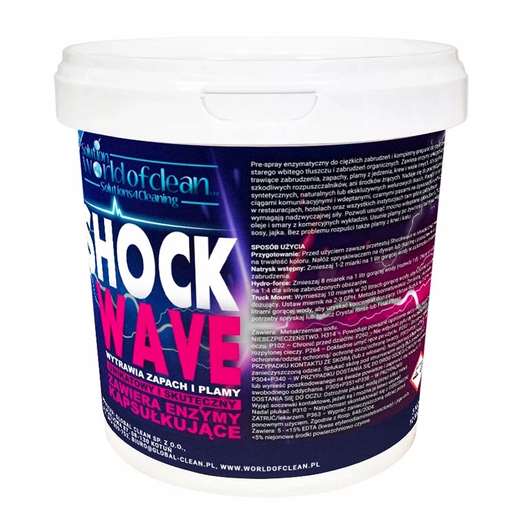 Solution World of Clean Shockwave 1kg – enzymatický prepray pro těžké