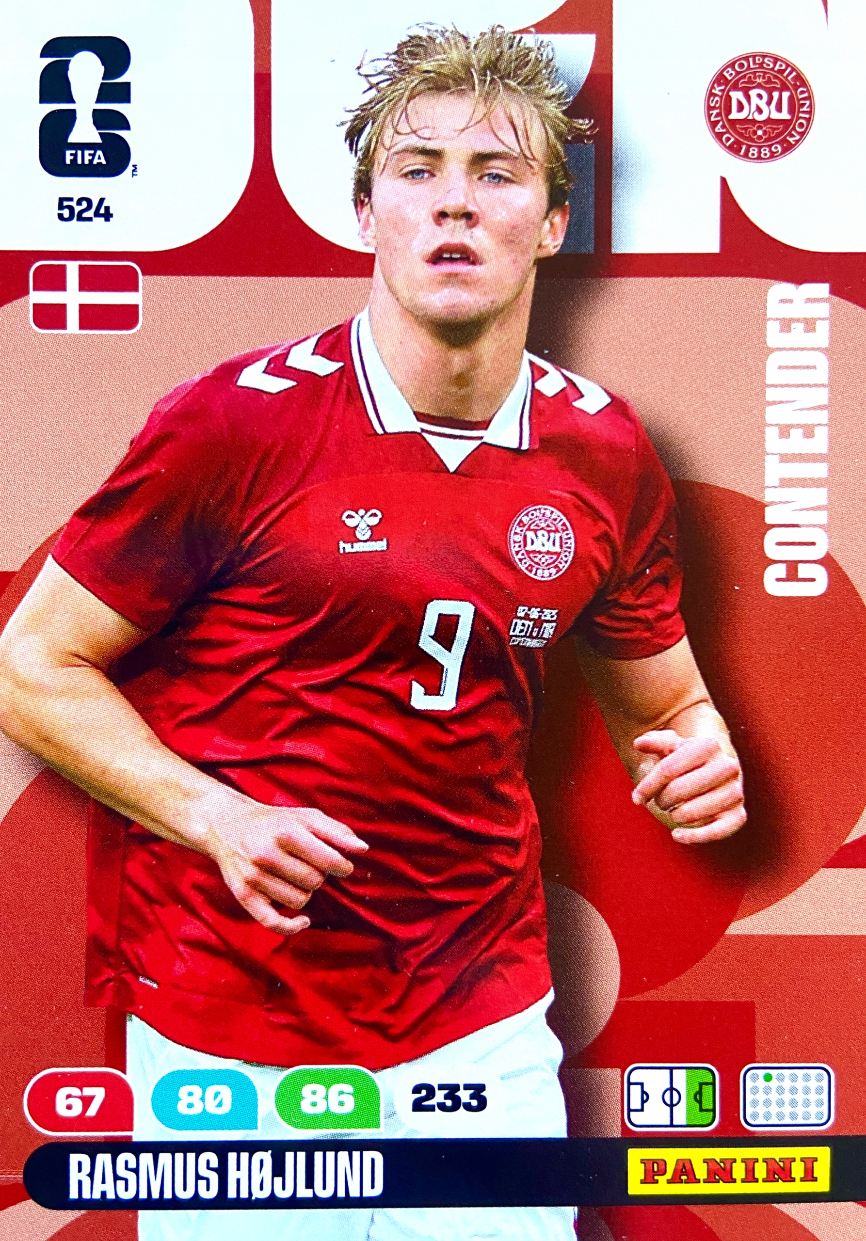 Panini Fifa World Cup 2026 karta piłkarska Contender 524 Rasmus Hojlund