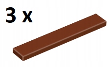 

Lego Reddish Brown Tile 1 x 6 6636 3szt