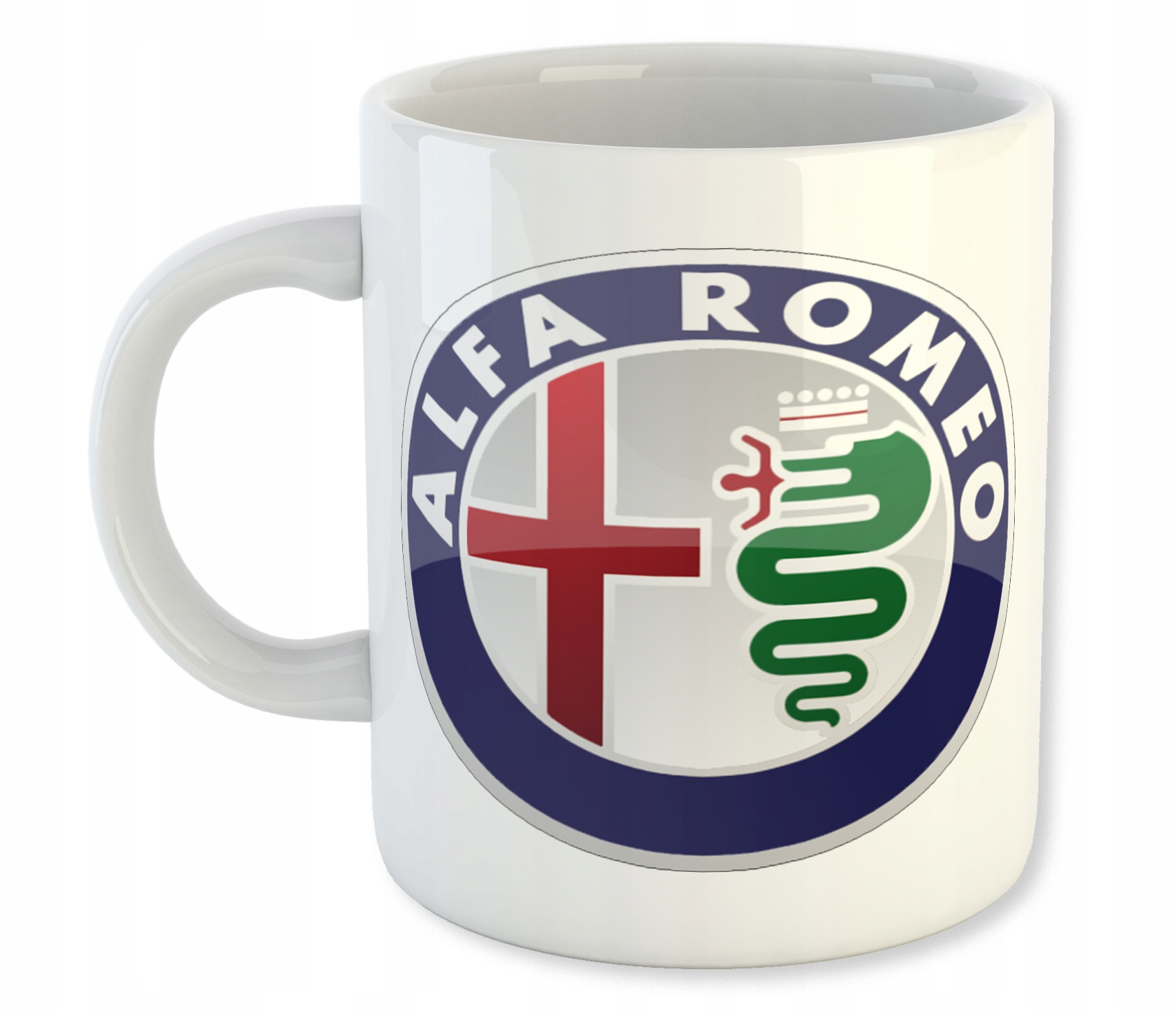 

Kubek biały z nadrukiem Alfa Romeo