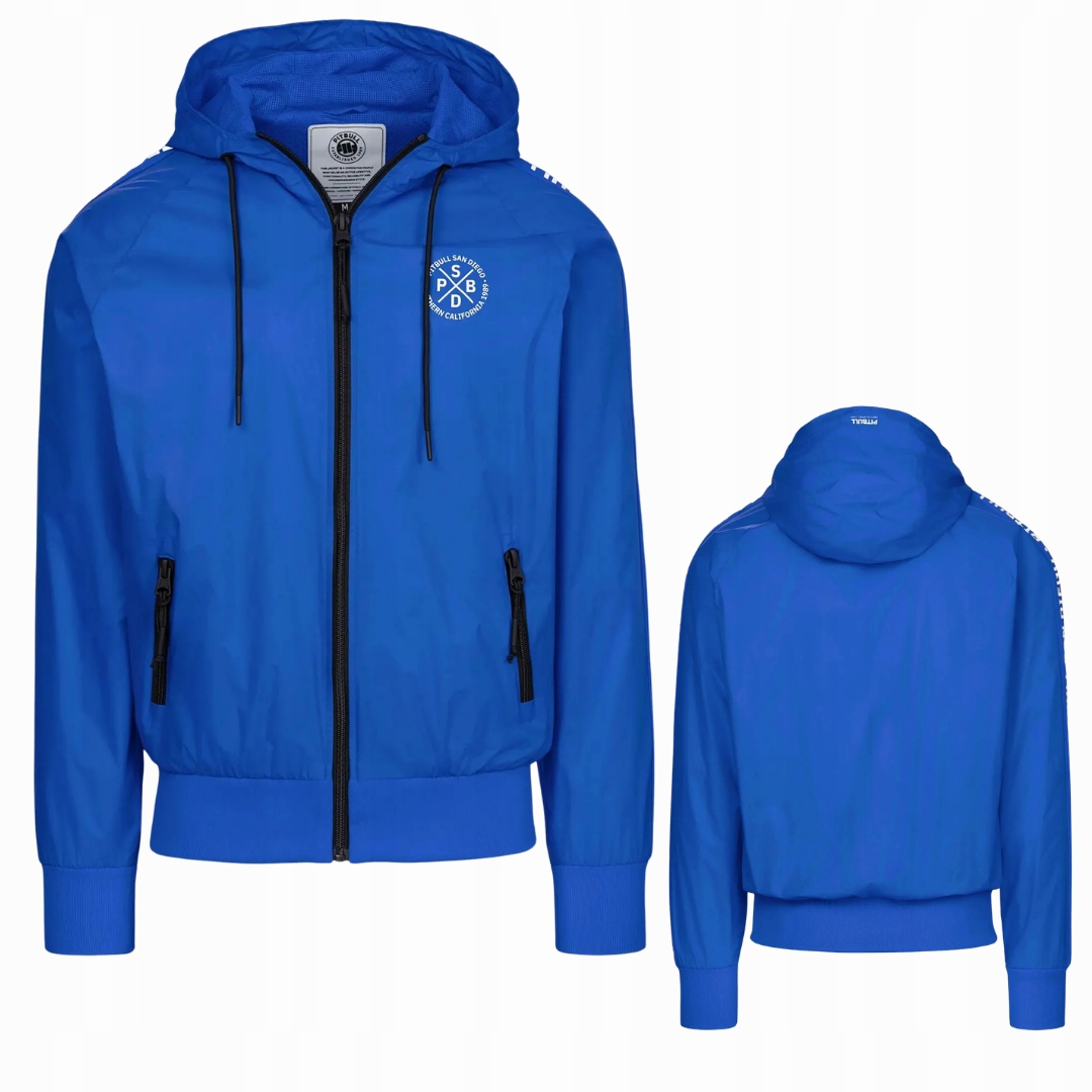 Pitbull West Coast Přechodová Bunda S Kapucí Athletic Electric Blue XXL